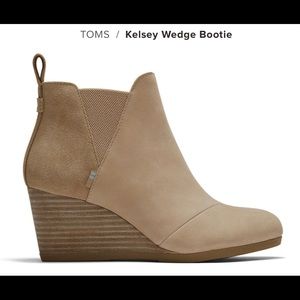 Toms wedge booties size 7.5 NWT & Box